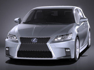 Lexus CT 200H 2016 vray Modelo 3D