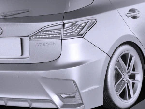 Lexus CT 200H 2016 vray 3D Model