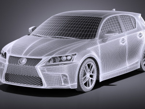Lexus CT 200H 2016 vray Modelo 3D