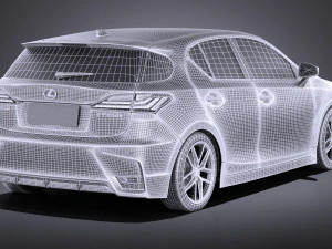 Lexus CT 200H 2016 vray 3D Model
