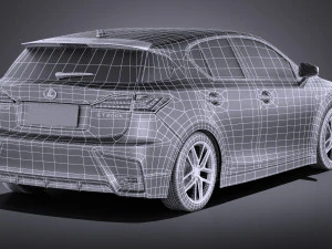 Lexus CT 200H 2016 vray 3D Model