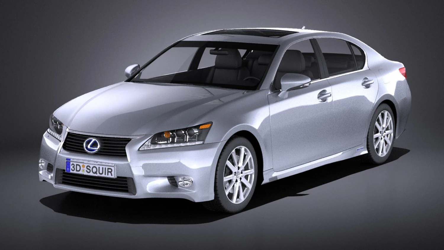 Lexus GS 300H 2015 vray 3D Model .c4d .max .obj .3ds .fbx .stl .blend 
