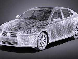 Lexus GS 300H 2015 vray 3D Model