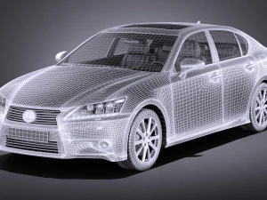 Lexus GS 300H 2015 vray 3D Model