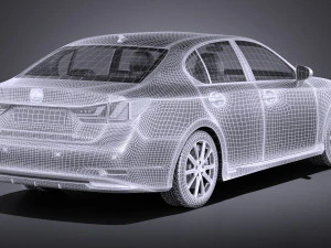 Lexus GS 300H 2015 vray 3D Model
