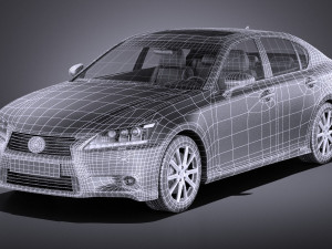 Lexus GS 300H 2015 vray 3D Model