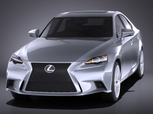 Lexus IS 2016 vray Modèle 3D