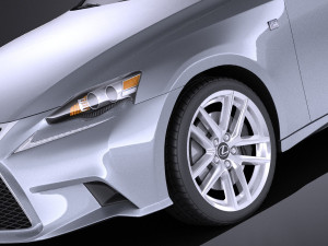 Lexus IS 2016 vray Modèle 3D
