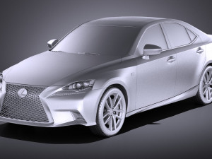 Lexus IS 2016 vray Modèle 3D