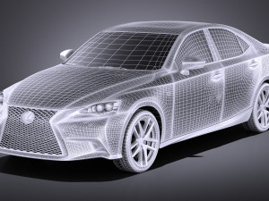 Lexus IS 2016 vray Modèle 3D