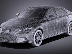 Lexus IS 2016 vray Modèle 3D