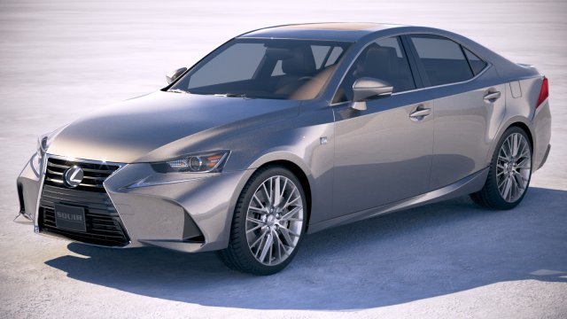 Lexus IS 2017 3D 모델 .c4d .max .obj .3ds .fbx .stl .blend