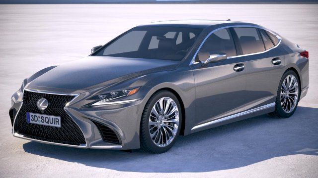 Lexus LS 500 2018 Modèle 3D .c4d .max .obj .3ds .fbx .stl .blend