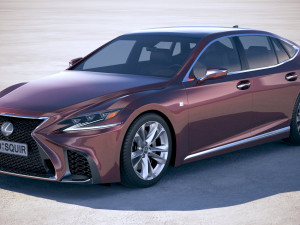 Lexus LS 500 F-sport 2018 3D Model