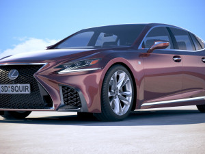 Lexus LS 500 F-sport 2018 Modèle 3D