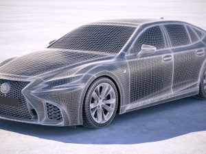 Lexus LS 500 F-sport 2018 Modèle 3D