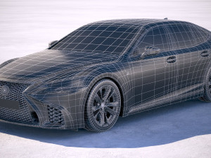 Lexus LS 500 F-sport 2018 Modèle 3D