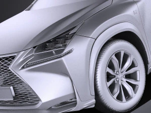 Lexus NX 2017 vray 3D Model
