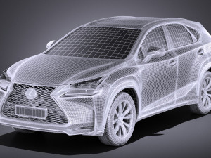 Lexus NX 2017 vray 3D Модель