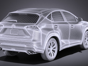 Lexus NX 2017 vray 3D Модель