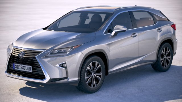 Lexus RX L 2018 3D Model .c4d .max .obj .3ds .fbx .stl .blend