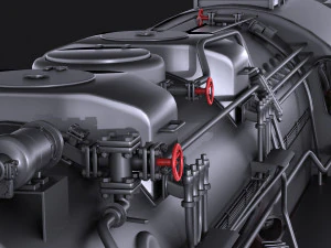 Locomotive BR-52 Steam Train 3D Model