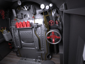 Locomotive BR-52 Steam Train 3D Model