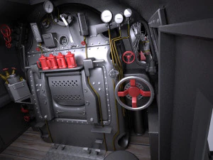 Locomotive BR-52 Steam Train 3D Model