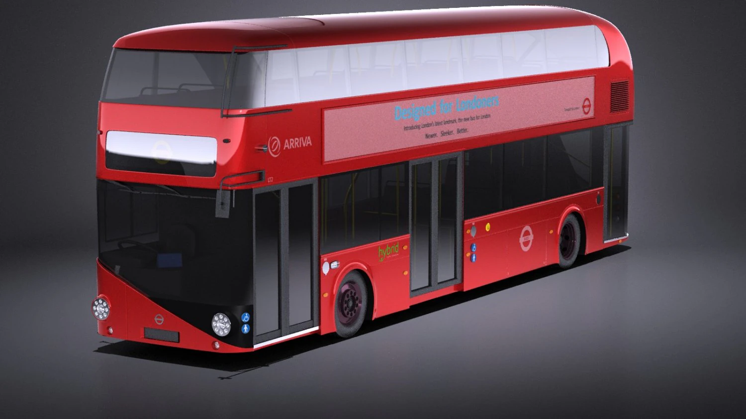 London Bus LT2 Arriva vray 3D Model .c4d .max .obj .3ds .fbx .stl .blend 