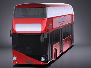 London Bus LT2 Arriva vray Model 3D