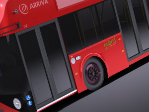 London Bus LT2 Arriva vray Model 3D