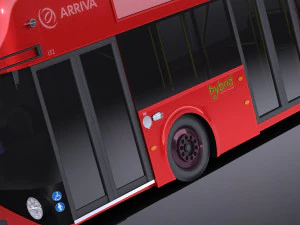 London Bus LT2 Arriva vray 3D Model