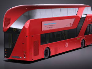 London Bus LT2 Arriva vray Model 3D