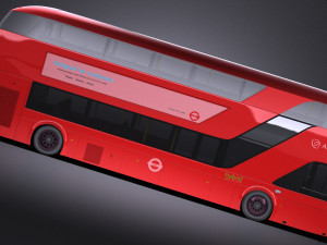 London Bus LT2 Arriva vray Model 3D