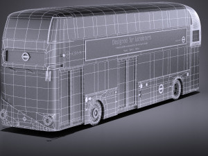 London Bus LT2 Arriva vray Model 3D