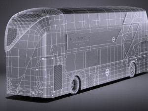 London Bus LT2 Arriva vray Model 3D
