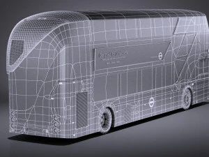 London Bus LT2 Arriva vray 3D Model