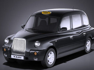 London Taxi TX4 vray 3D Model