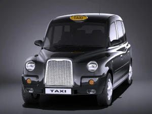 London Taxi TX4 vray 3D Model