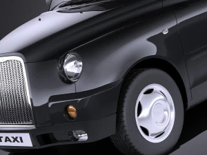 London Taxi TX4 vray 3D Model