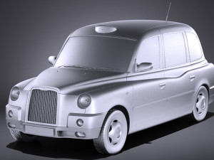 London Taxi TX4 vray 3D 模型
