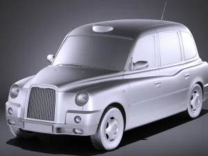 London Taxi TX4 vray 3D Model