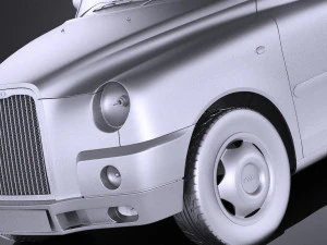 London Taxi TX4 vray 3D Model