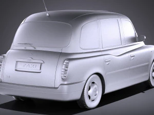 London Taxi TX4 vray 3D Model