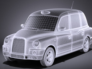 London Taxi TX4 vray 3D 模型