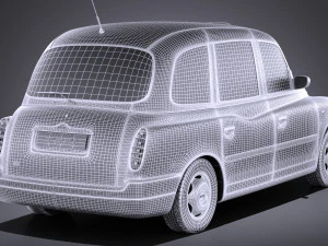 London Taxi TX4 vray 3D Model