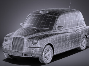 London Taxi TX4 vray 3D 模型