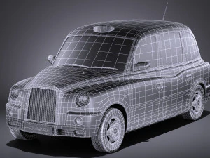 London Taxi TX4 vray 3D Model