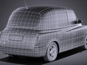 London Taxi TX4 vray 3D Model