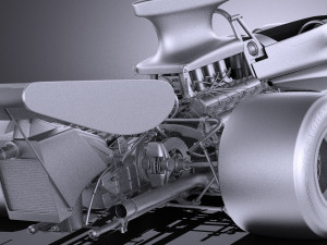 Lotus 72d 1970-1975 John Player Special Grand Prix vray 3Dモデル